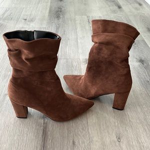 Suede High Heeled Boots